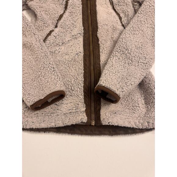 Kuhl Women's Flight Jacket Fleece Stone Size XS Italian Fleece Zip Away Hood - Picture 3 of 12